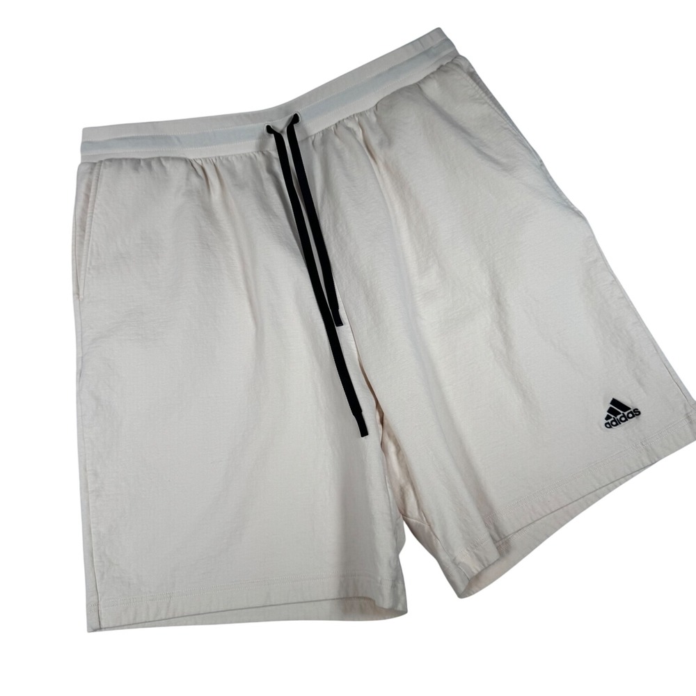 Adidas Mens 2XL Beige Cream French Terry Studio Lounge Athletic Shorts HB6588